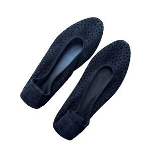 Arche Lilly Ballerinas Black Perforated Flats Size 40/ US 9.5